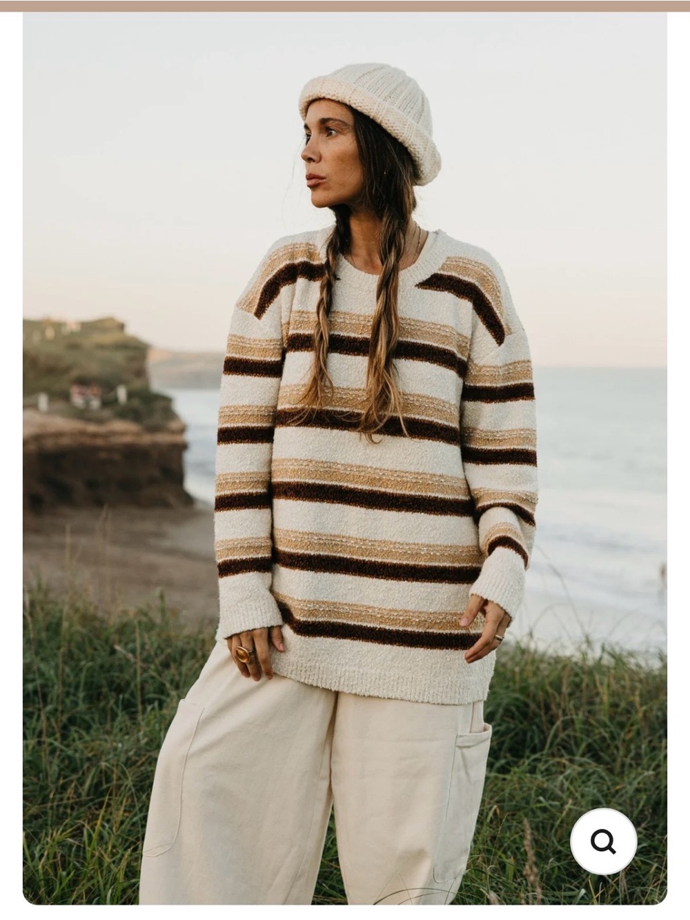 Ottawa The Label Sundance Striped Knit Unisex - Cream